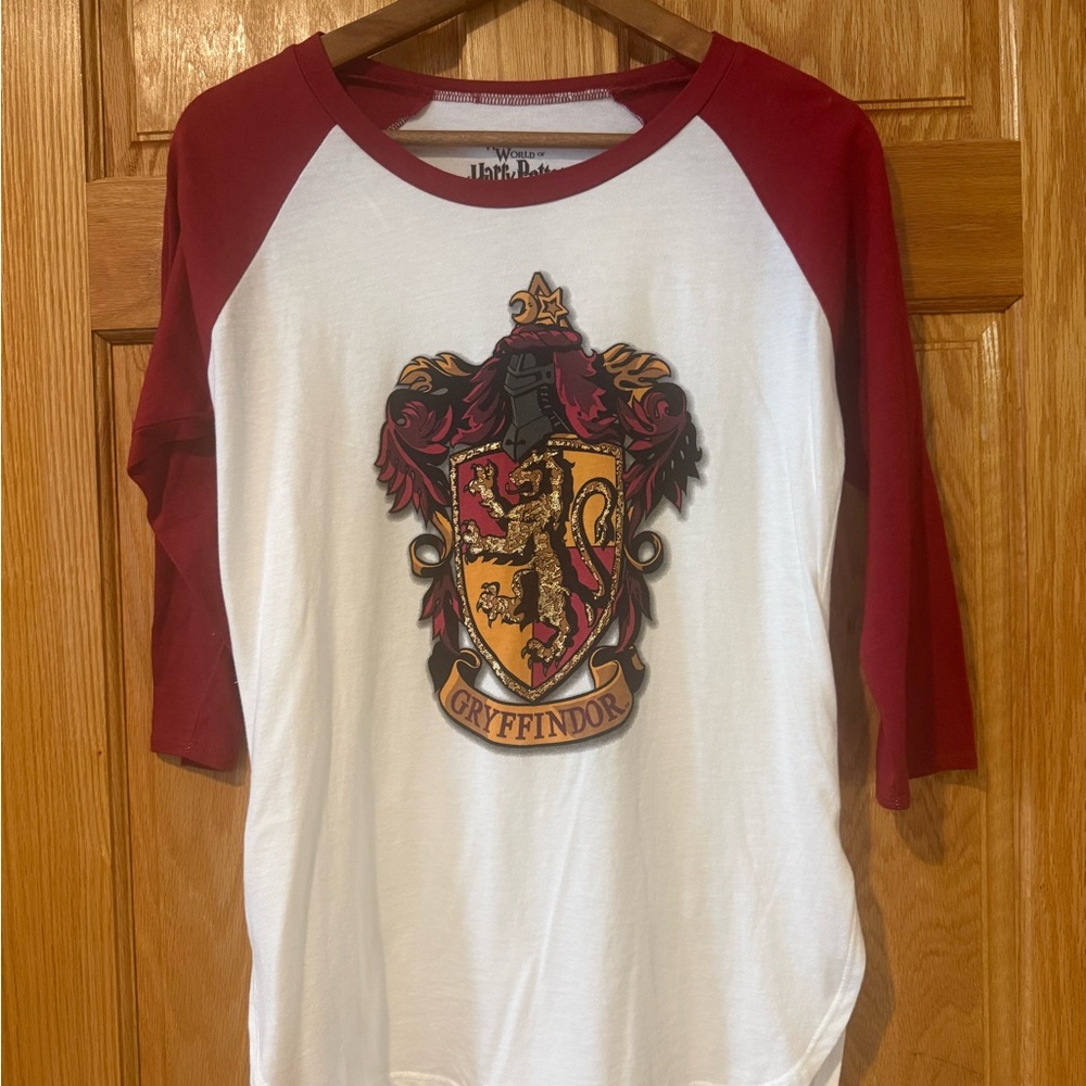 Universal Studios Gryffindor Long Sleeve Tee - Red and White
